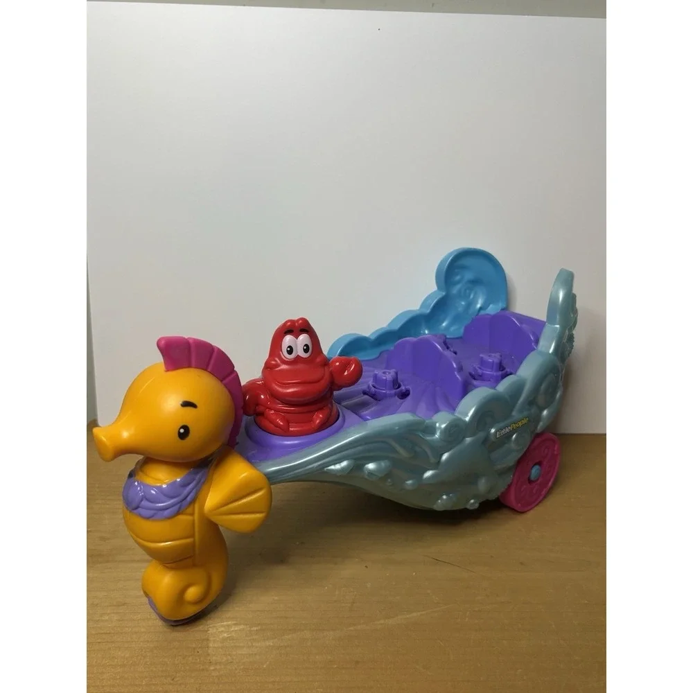 Fisher Price Little People Disney Princess Ariel's Light Up Sea‎ Carriage ONLY